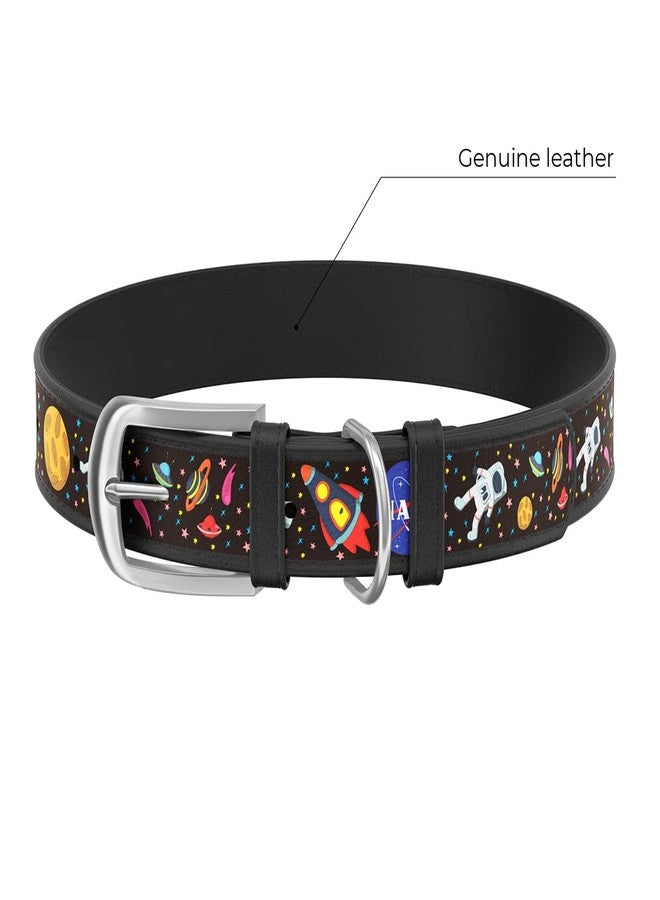 WAUDOG Adjustable Dog Collars - NASA Printed Collars for Dogs & Puppies - Soft Durable & Strong Dog Collars - Nylon Dog Collars for Pets - Black (19-25 cm) - Image 4